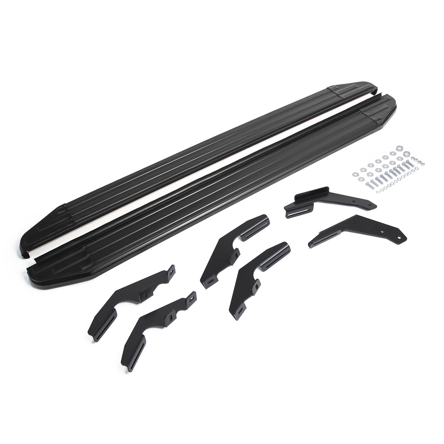 Trittbretter Seitenschweller für Toyota Hilux 2015-2024 Alu Schwarz ABE