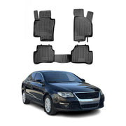 OMAC Gummimatten Fußmatten für VW Passat B6 2005-2011 TPE Automatten Schwarz 4x