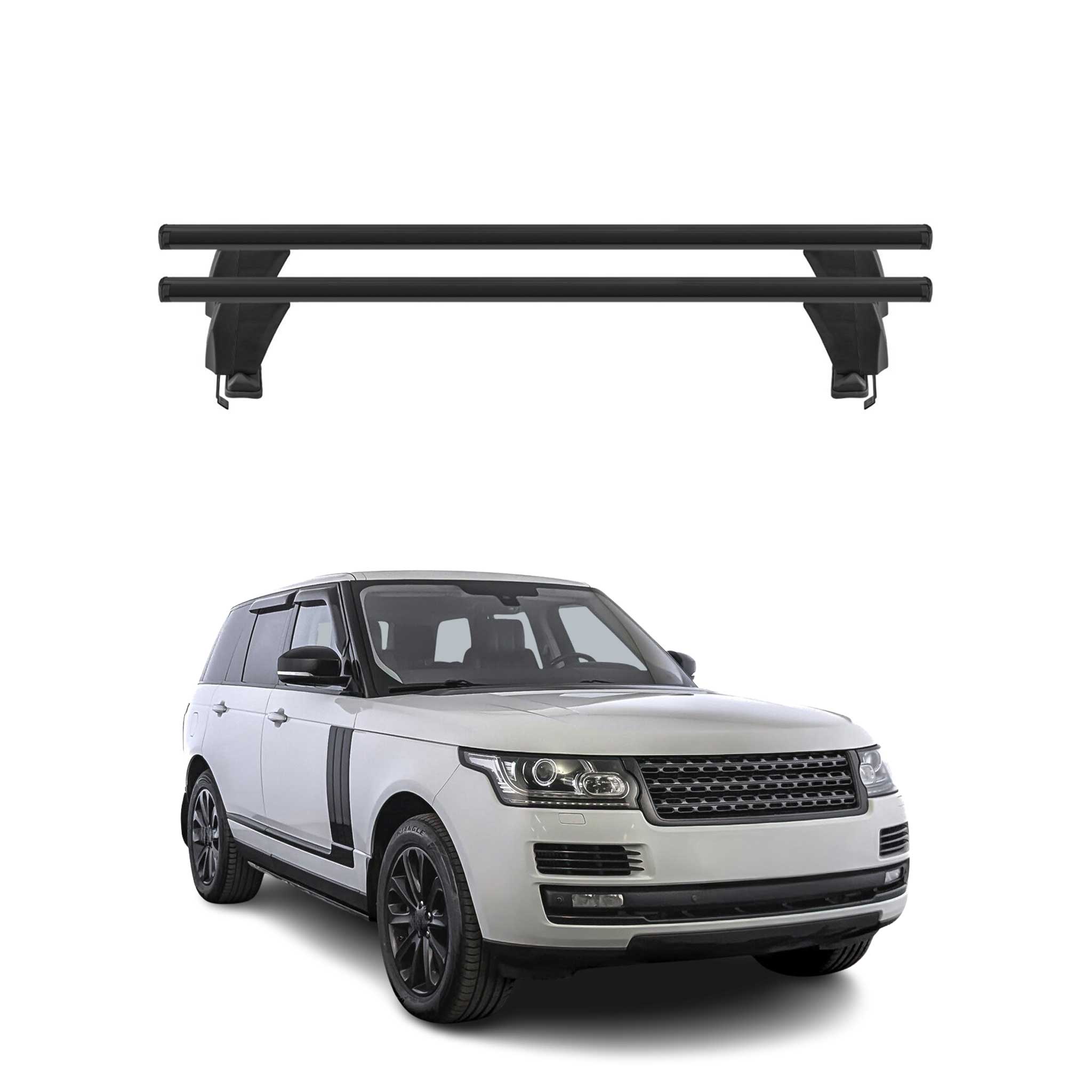 Menabo Dachträger für Land Rover Range Rover L405 2013-2021 50kg Alu Schwarz 2x
