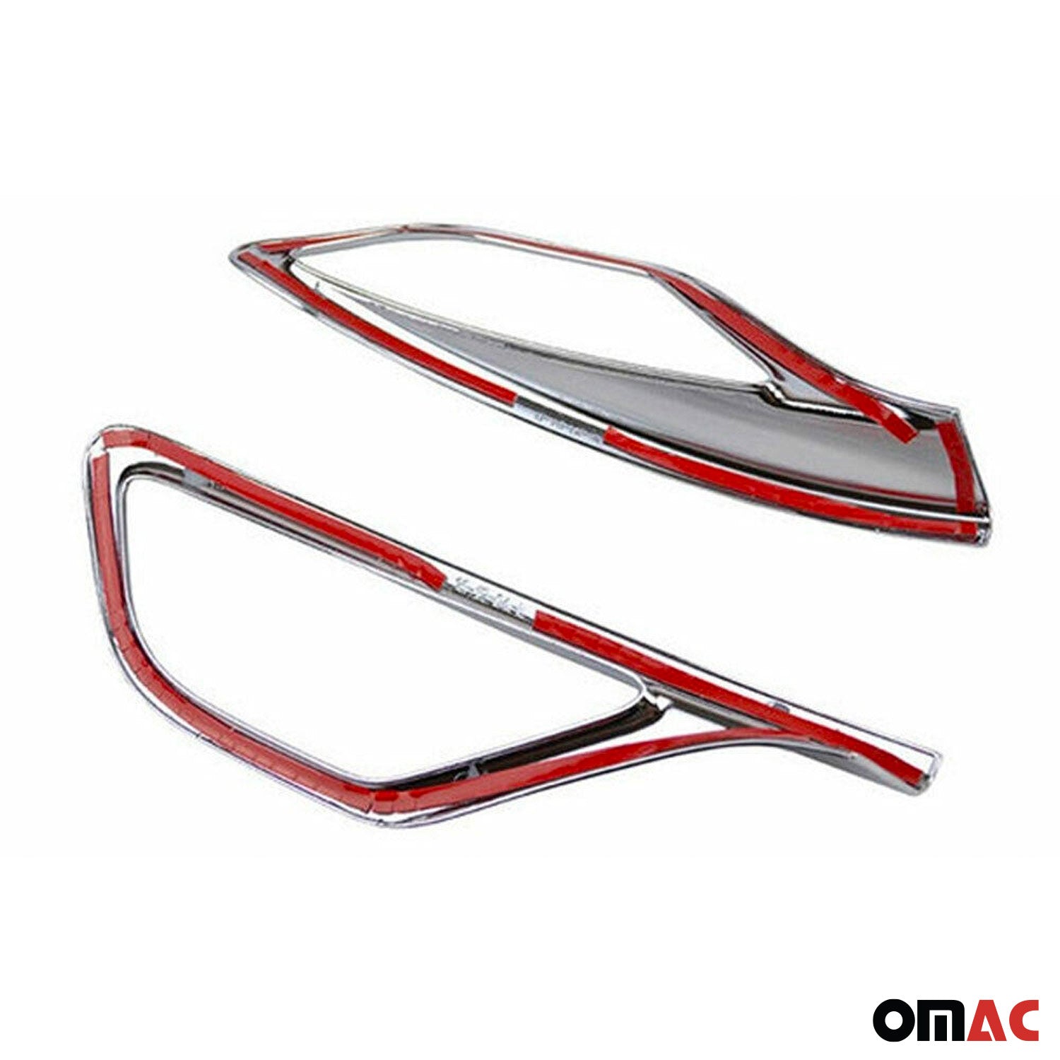 Reflektor Blenden Reflektorleiste für Toyota RAV4 2018-2020 Chrom ABS 2x