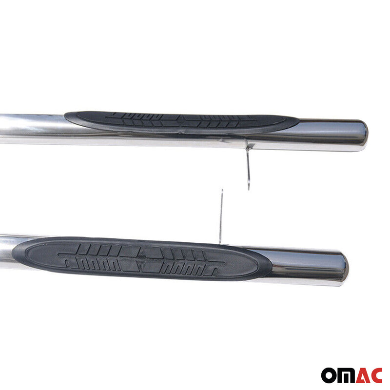 StahlTrittbretter Schwellerrohre für Isuzu D-Max DoubleCab 2007-2012 StahlSilber