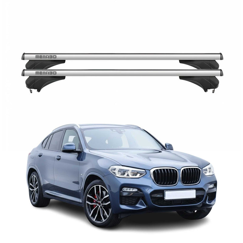 Menabo Dachträger Grundtäger für BMW X4 G02 2018-2025 Aluminium Silber 2 tlg