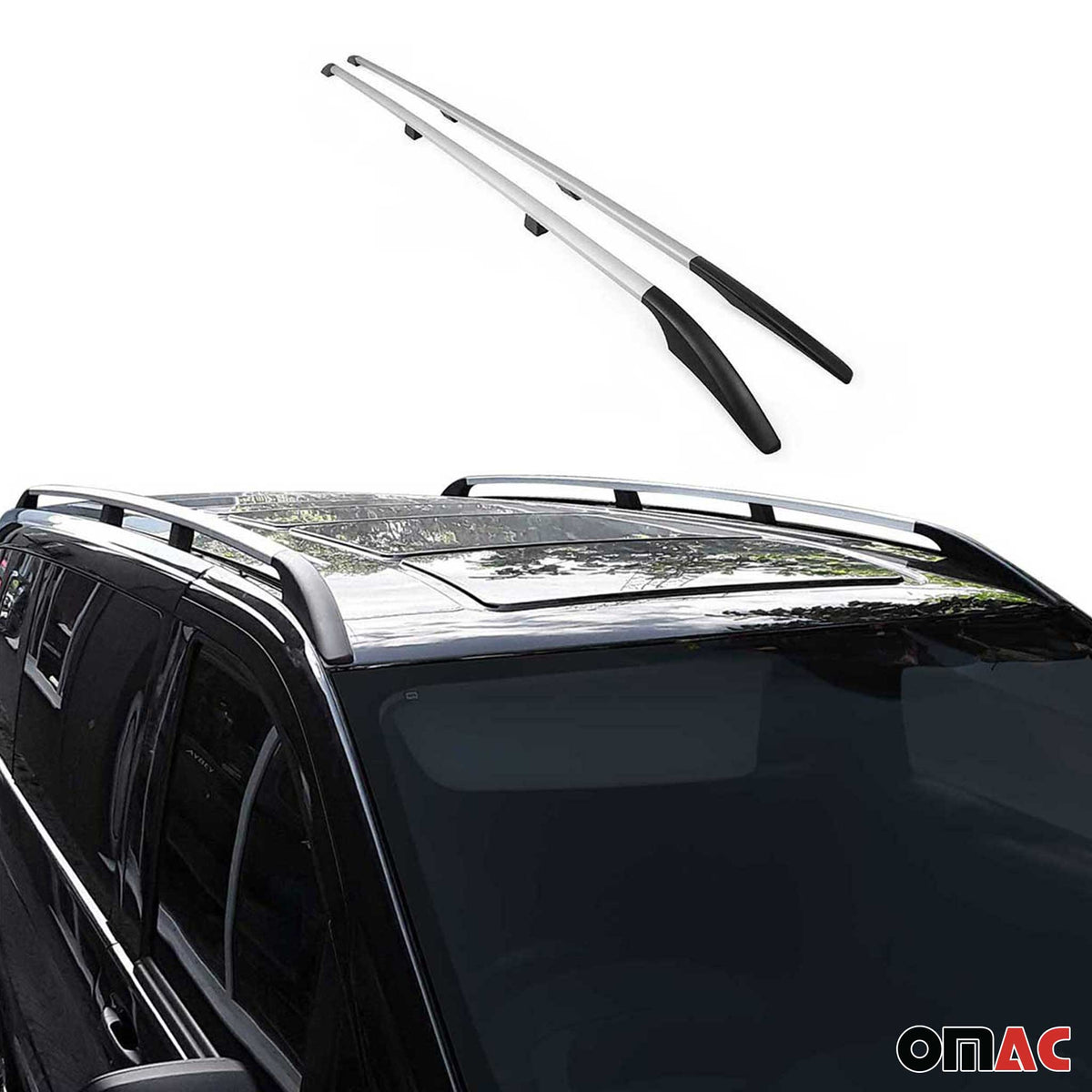 Dachreling Dachgepäckträger Relingträger für Jeep Renegade 2015-2024 Alu Grau