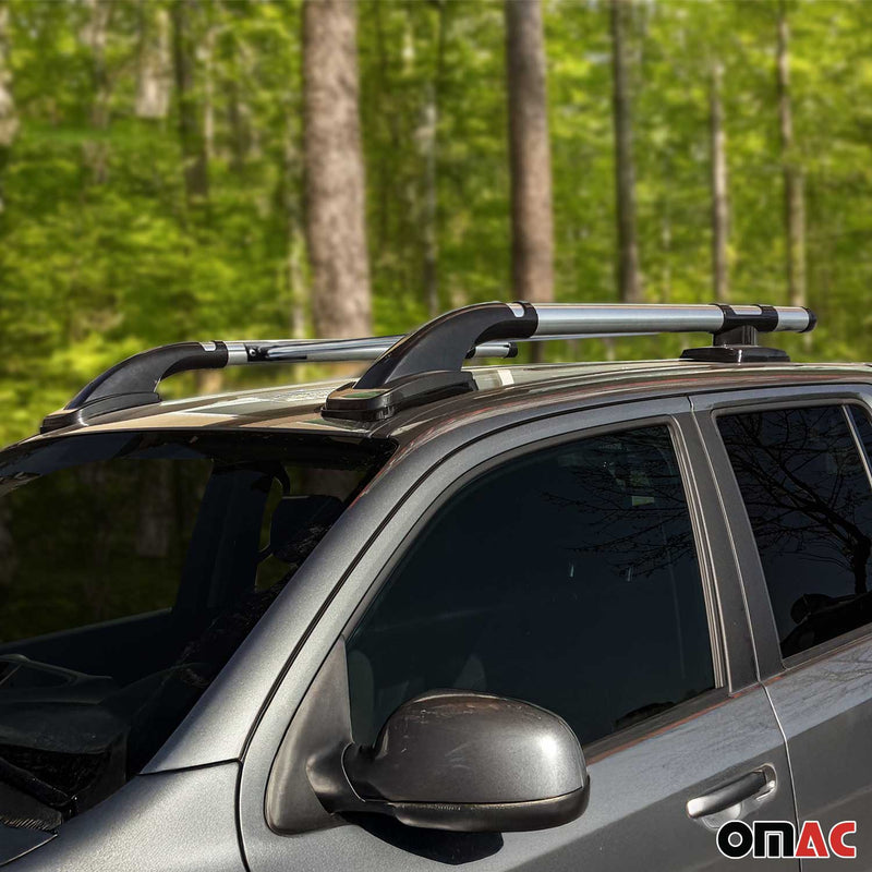 Roof rails & roof rack set for VW Amarok DoubleCab 2010-2022 Alu Grey 4pcs