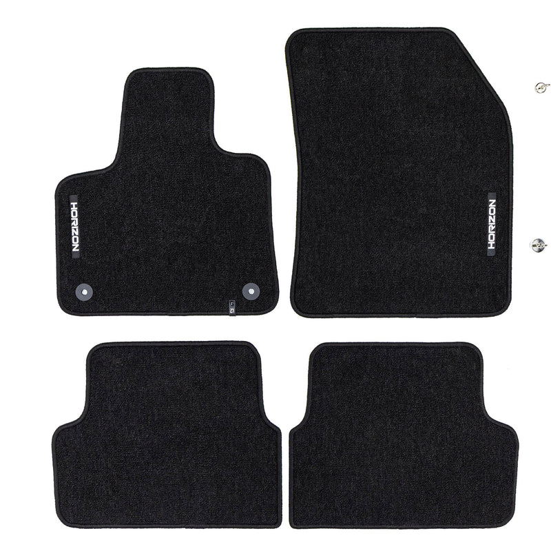 Velours Fußmatten für DS 7 Crossback 2017-25 Autoteppich Automatten Schwarz 4tlg