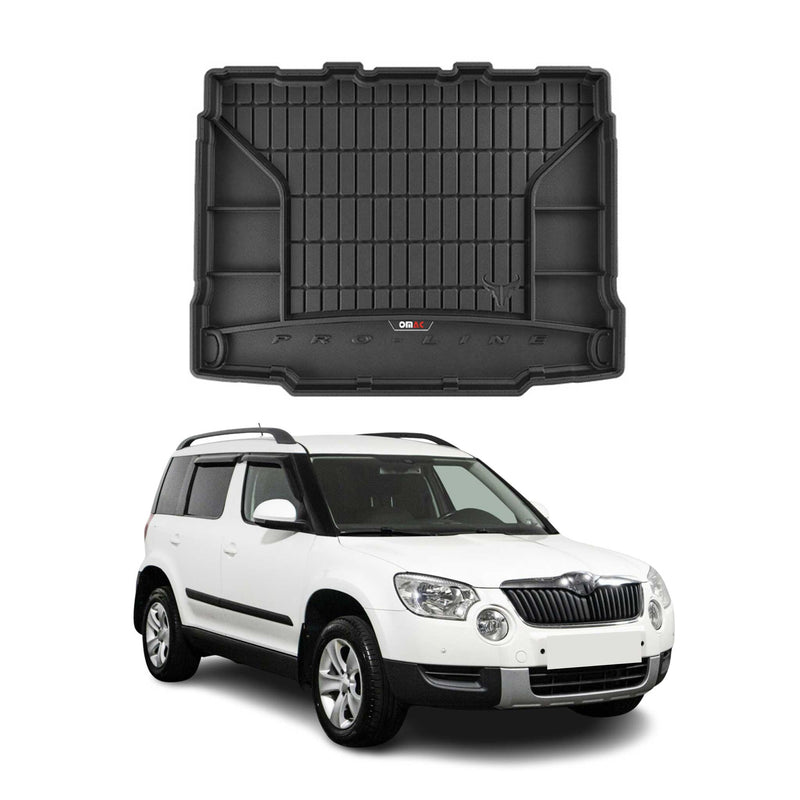OMAC Gummi Kofferraumwanne für Skoda Yeti 2009-2017 TPE Laderaumwanne Schwarz