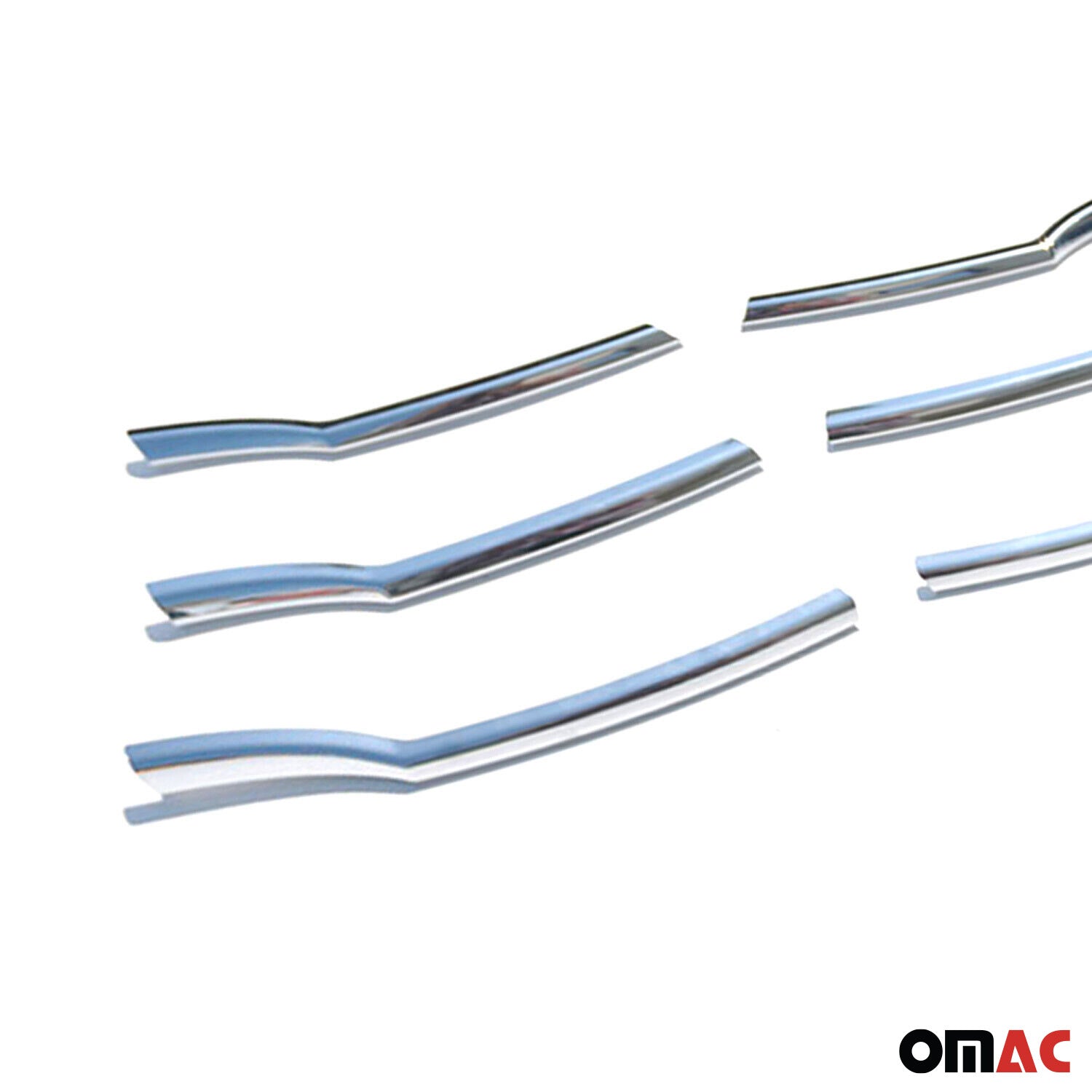 Kühlergrill Leisten Grillleisten für Honda Accord 2007-2012 Chrom ABS Silber 6x