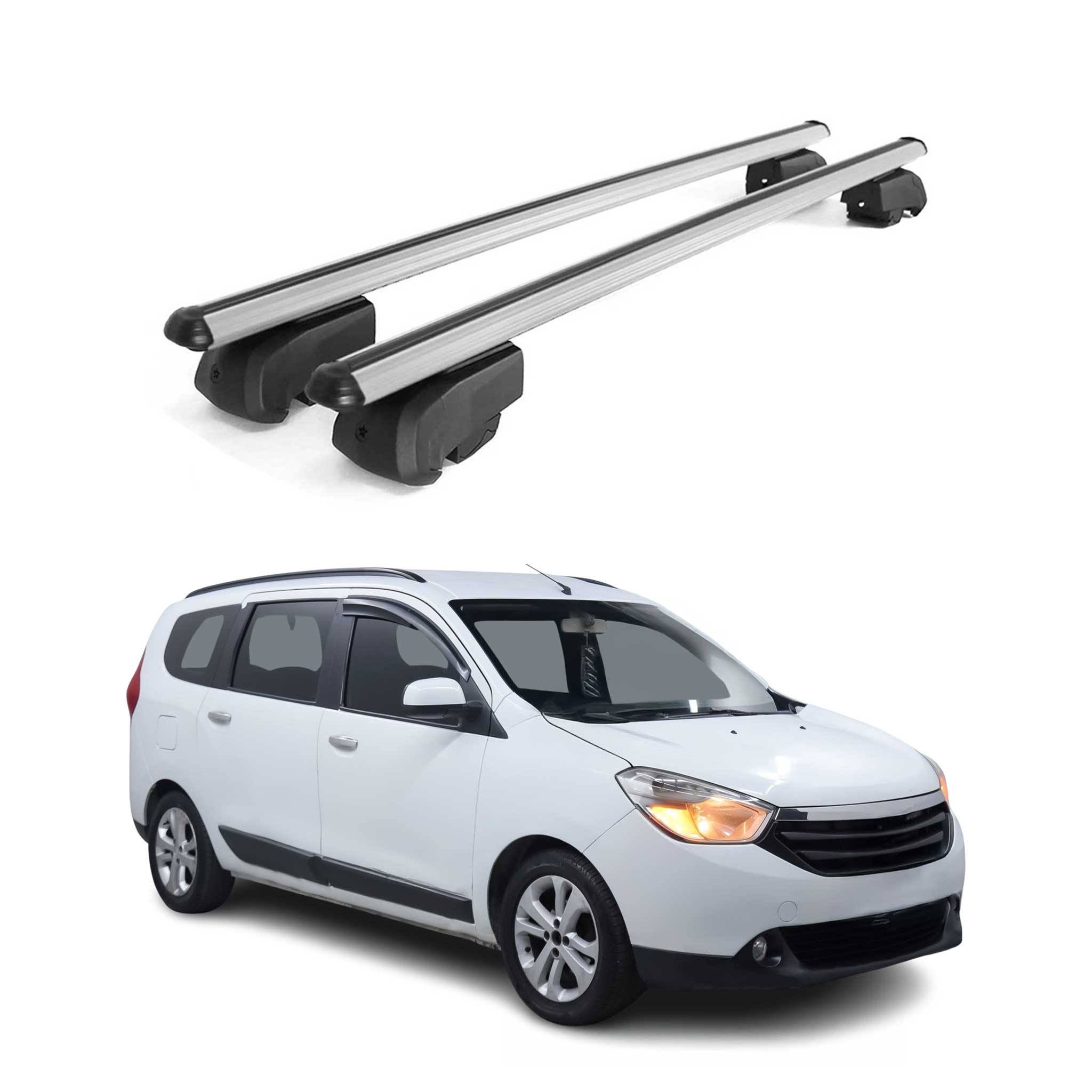Dachträger Gepäckträger für Dacia Lodgy 2012-2023 Querträger ABE Alu Grau 2x