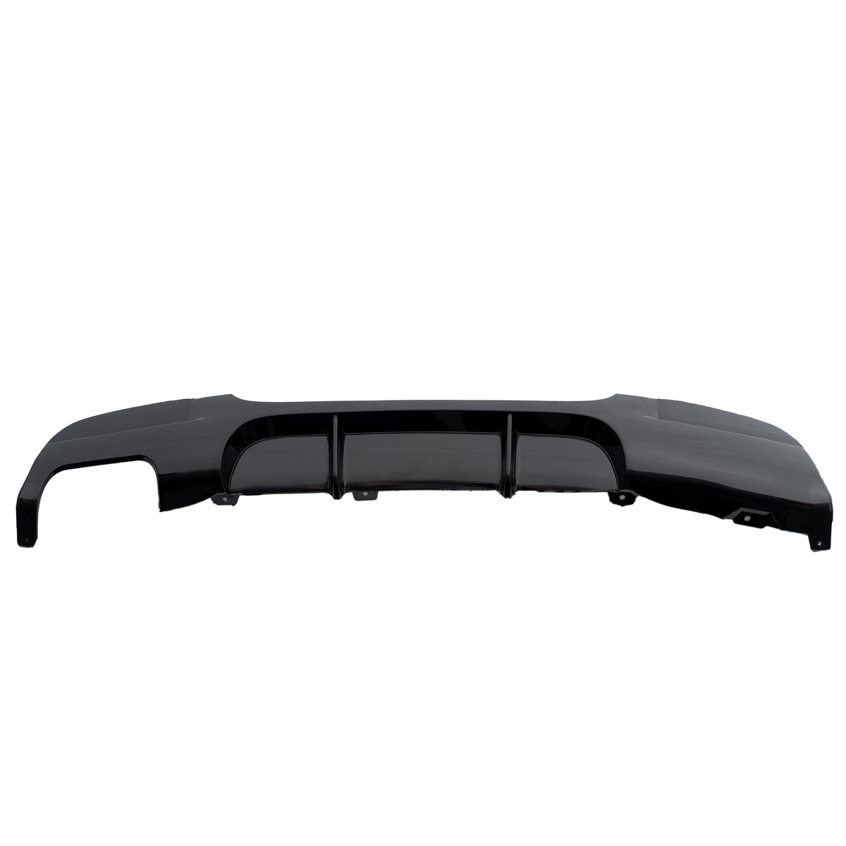 JOM Heckschürzeneinsatz für BMW 3er E90/E91 2005-2012 schwarz glänzend (1/2)-Rohr links