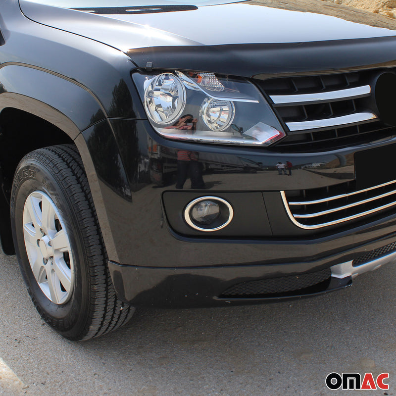 Nebelscheinwerfer Rahmen Umrandung für VW Amarok Trendline 2010-2012 Ringe Chrom