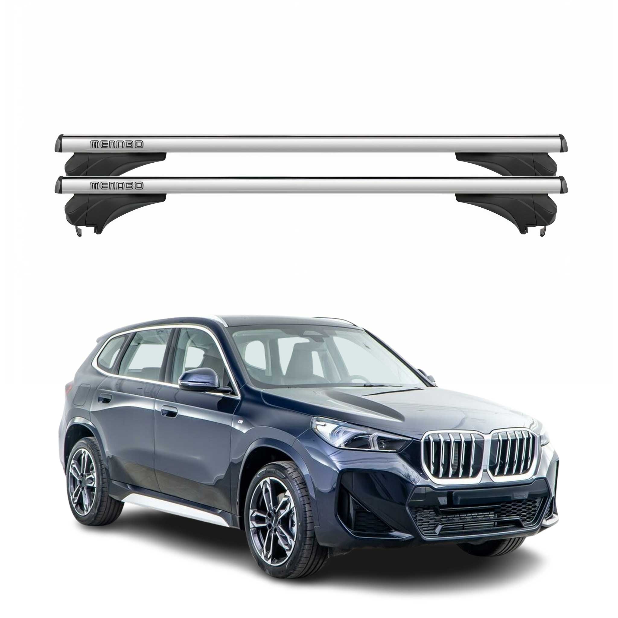 Menabo Dachträger Grundtäger für BMW iX1 U11 2022-2026 Aluminium Silber 2 tlg