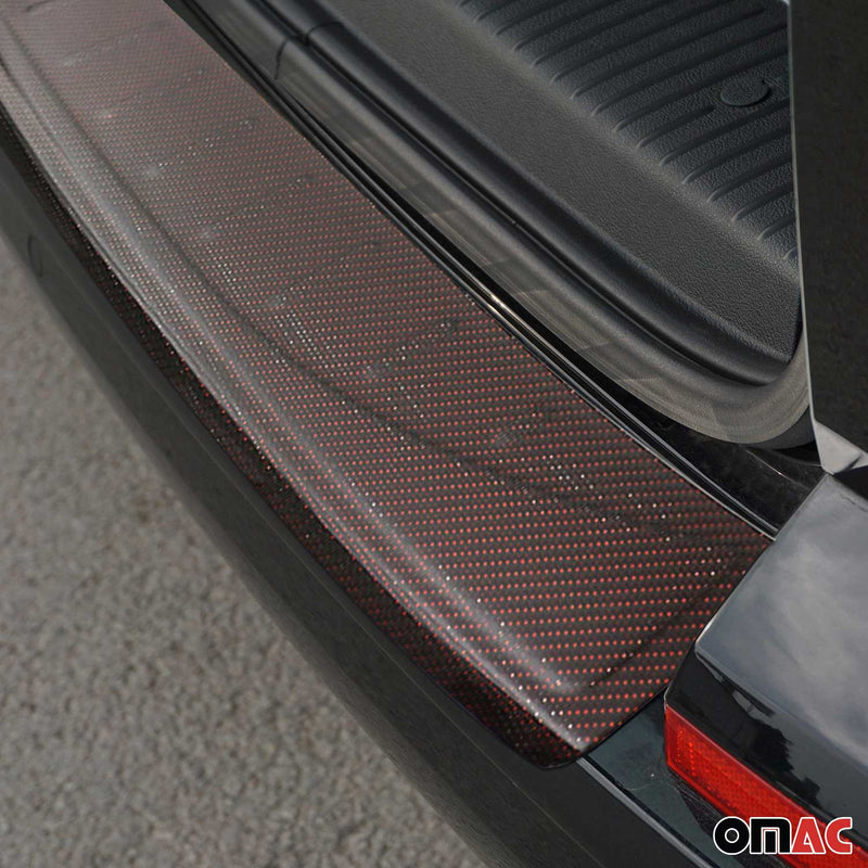 Ladekantenschutz Stoßstange für VW T6 T6.1 2015-24 Einzeltür Kohlefaserfolie Rot