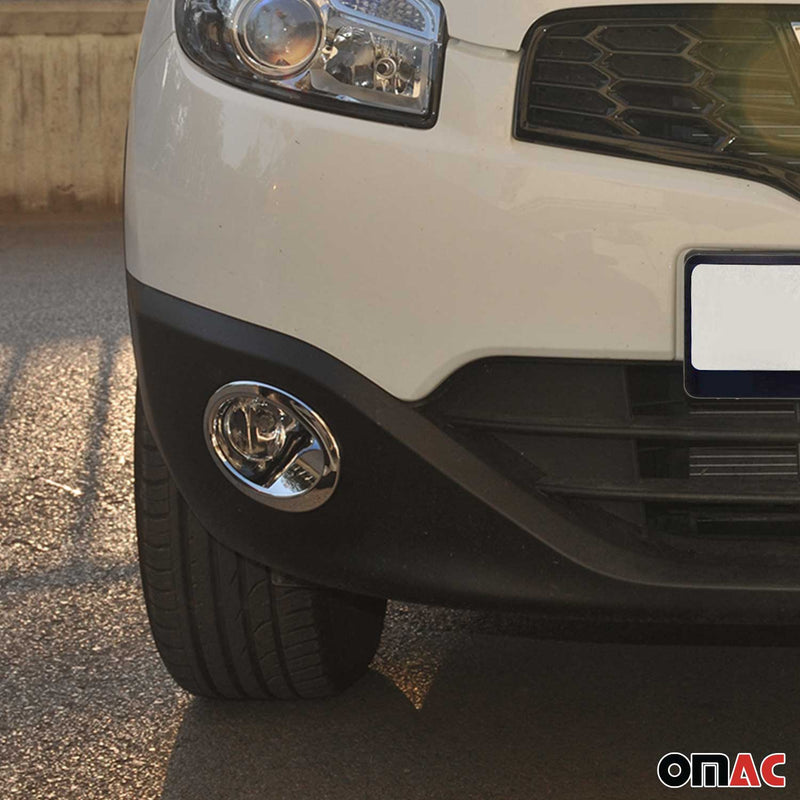 Fog light frame surround for Nissan Qashqai +2 2008-2014 chrome ABS 2x