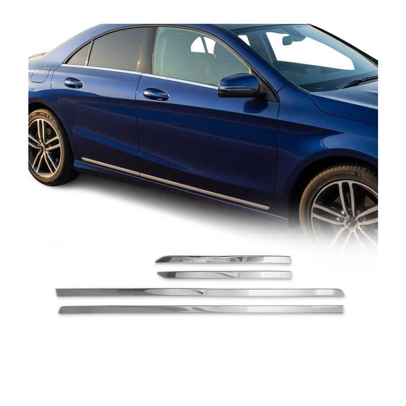 Seitentürleiste Türschutzleiste für Mercedes CLA Klasse C117 2013-2019 Chrom 2x