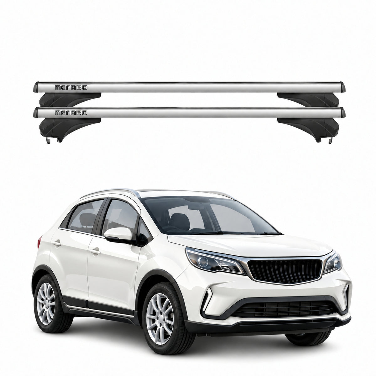 Menabo Dachträger für EMC 4 / Wave 2 2024-2026 Aluminium Silber 2 Stück
