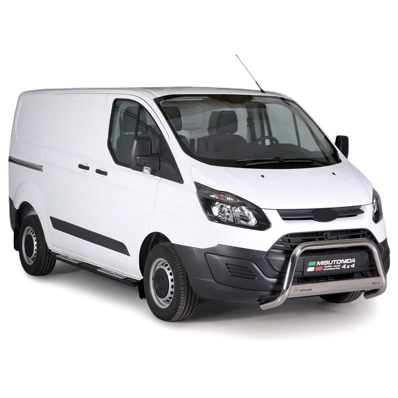 Stahl Schwellerrohre Trittbretter für Ford Transit Custom L1 2013-2017 Schwarz