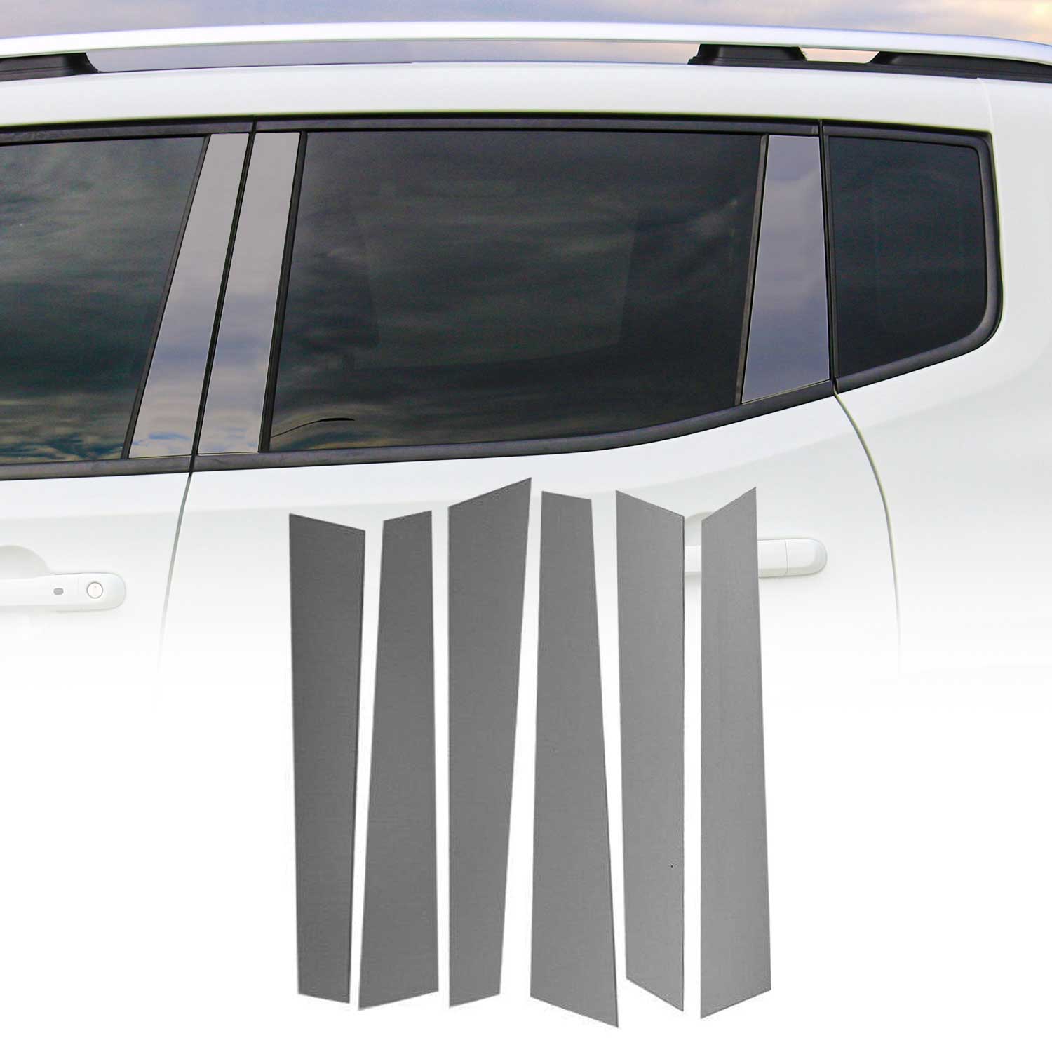 B-Säule Türsäulen Verkleidung für Range Rover Sport 2013-2020 Chrom Dunkel 6x