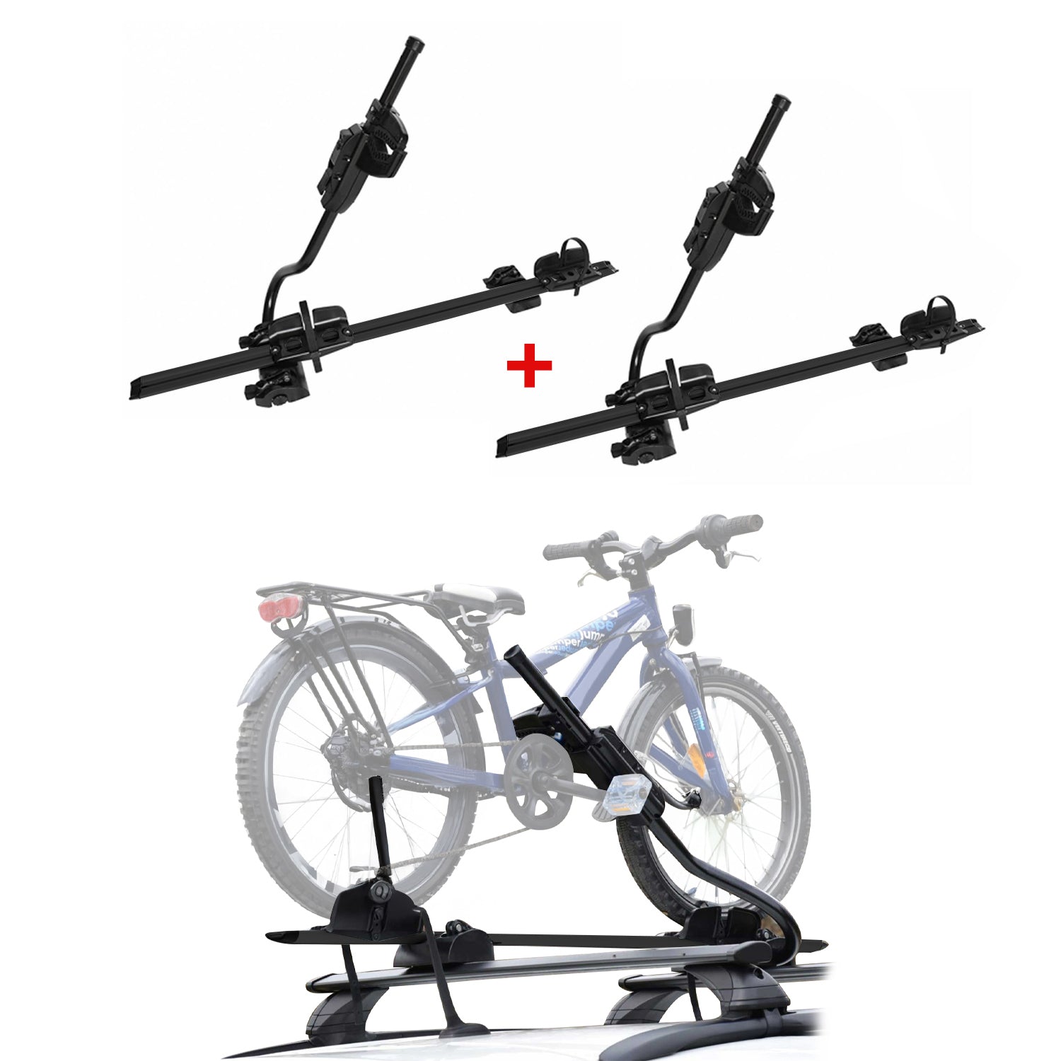 Fahrradträger Farad P-Style Dachfahrradträger bis 25 kg ABE Stahl 2tlg Schwarz