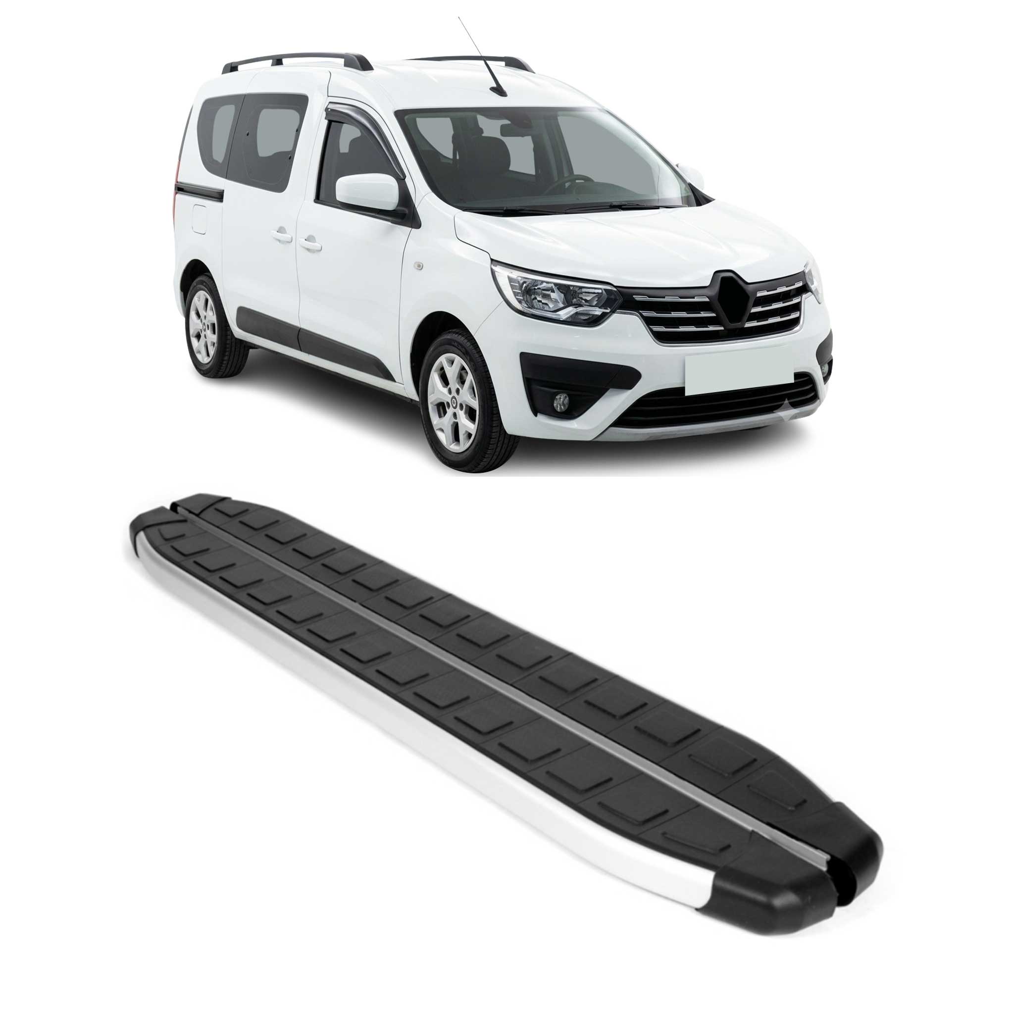 Seitenbretter Trittbretter für Renault Express 2021-2024 Aluminium Schwarz