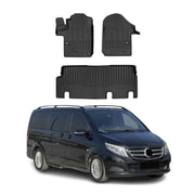 OMAC Gummi Fußmatten für Mercedes Vito W447 2014-2026 Premium Gummi Schwarz 3tlg