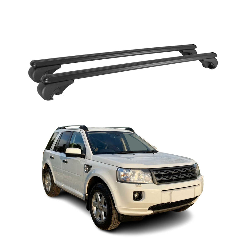Dachträger für Land Rover Freelander 2006-2014 Gepäckträger Aluminium Schwarz 2x