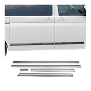 Seitentürleiste Türschutzleiste für VW T5 T6 Kurzer Radstand L1 Chrom Dunkel 5x