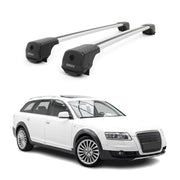 Dachträger Grundträger für Audi A6 C6 Allroad 2006-2011 Aluminium 75kg Grau 2tlg