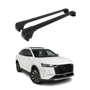 Dachträger Grundtäger für DS 7 Crossback / DS 7 2017-2026 Aluminium Schwarz 2tlg