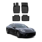 OMAC Gummi Fußmatten für Porsche Panamera 971 2017-2024 Premium Gummi Schwarz 4x