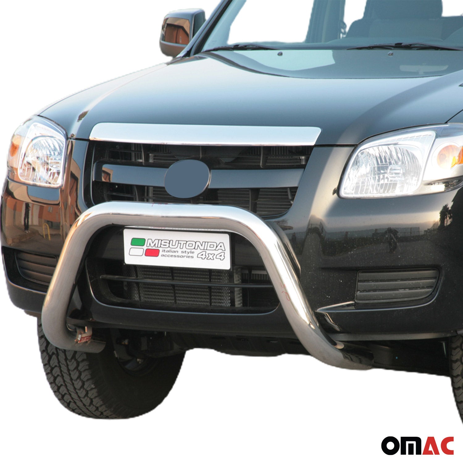 Frontbügel Frontschutzbügel für Mazda BT-50 2006-2012 ø76mm Stahl Silber Schutz