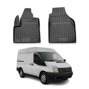OMAC Gummimatten Fußmatten für Ford Transit 2006-2021 TPE Automatten Schwarz 2x