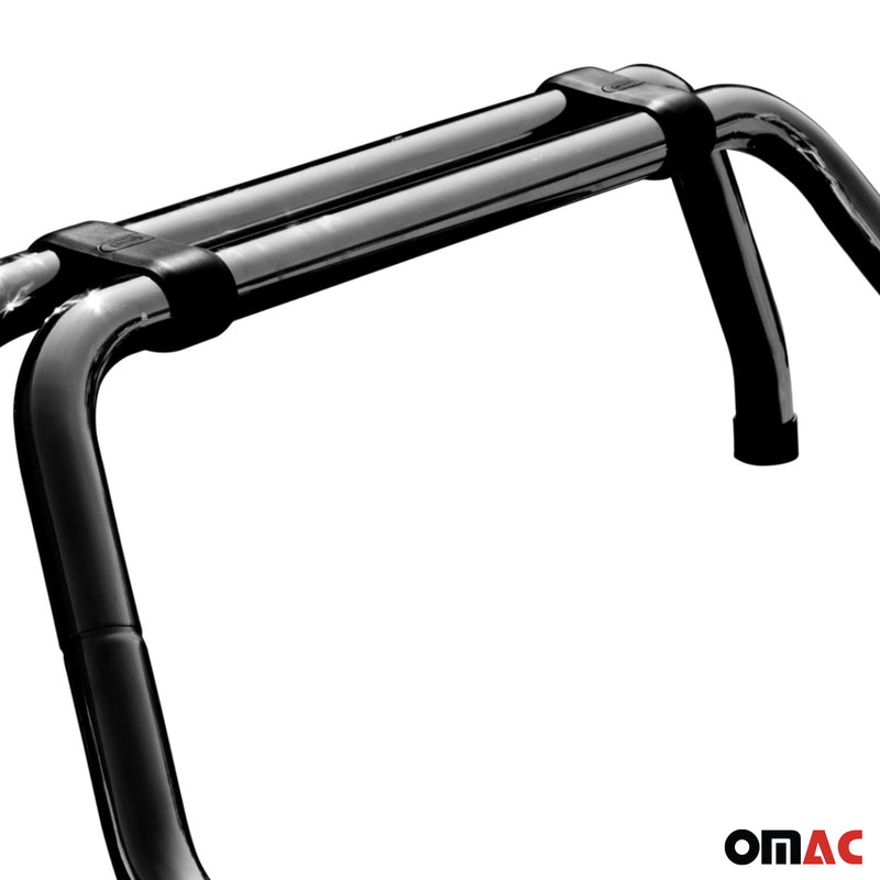 Überrollbügel Rollbar für Nissan Navara 2006-2015 Gefärbten Stahl Schwarz