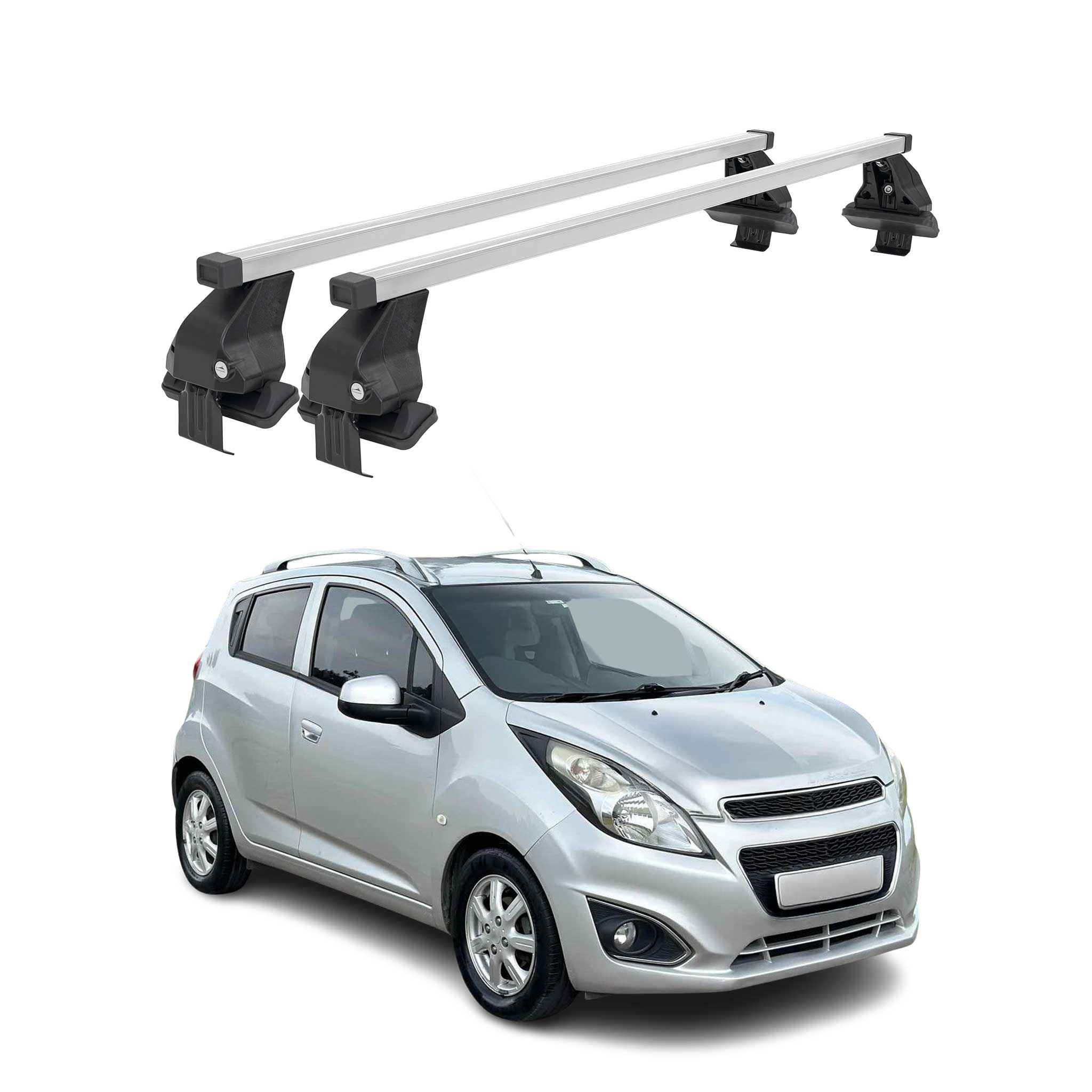 Menabo Dachträger Grundtäger für Chevrolet Spark M400 2015-2022 50kg Silber 2x