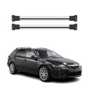 Dachträger Grundtäger für Mazda 6 Kombi 2002-2008 75kg Aluminium Silber 2 tlg