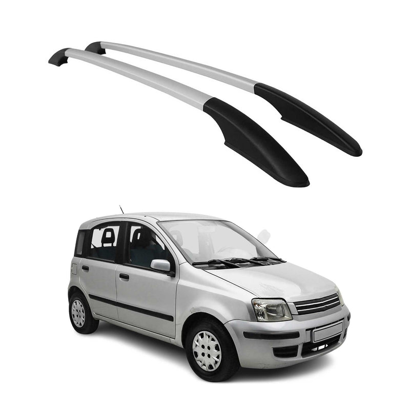 Dachreling Relingträger für Fiat Panda 2003-2012 Aluminium Silber 2 tlg