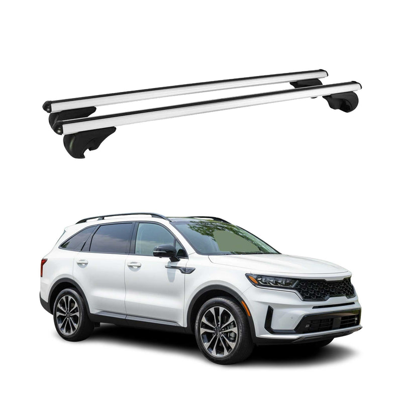 Dachträger Grundtäger für Kia Sorento MQ4 X Line 2021-2025 75kg Alu Silber 2 tlg