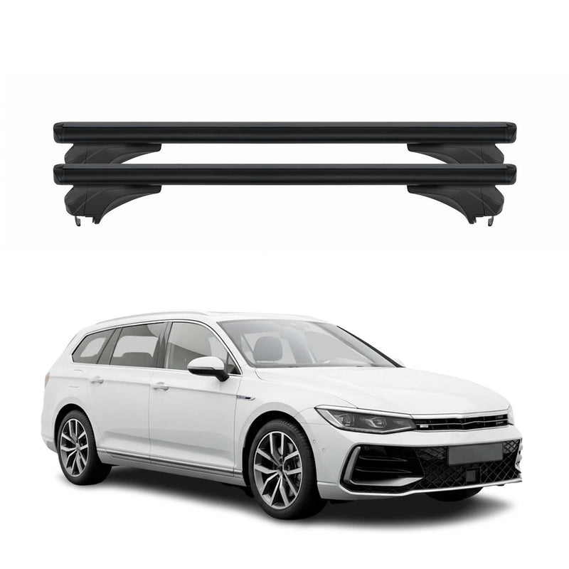 Menabo Dachträger für VW Passat B9 Variant 2024-2025 Aluminium Schwarz 2 tlg
