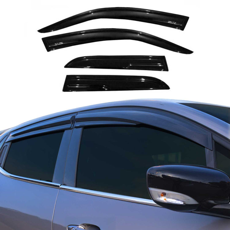 4x Windabweiser Regenabweiser für Seat Ibiza 2002-2008 Acryl Dunkel