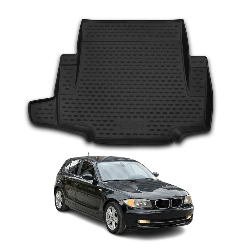 Kofferraummatte Kofferraumwanne für BMW 1er E87 2004-2013 Gummi TPE Schwarz