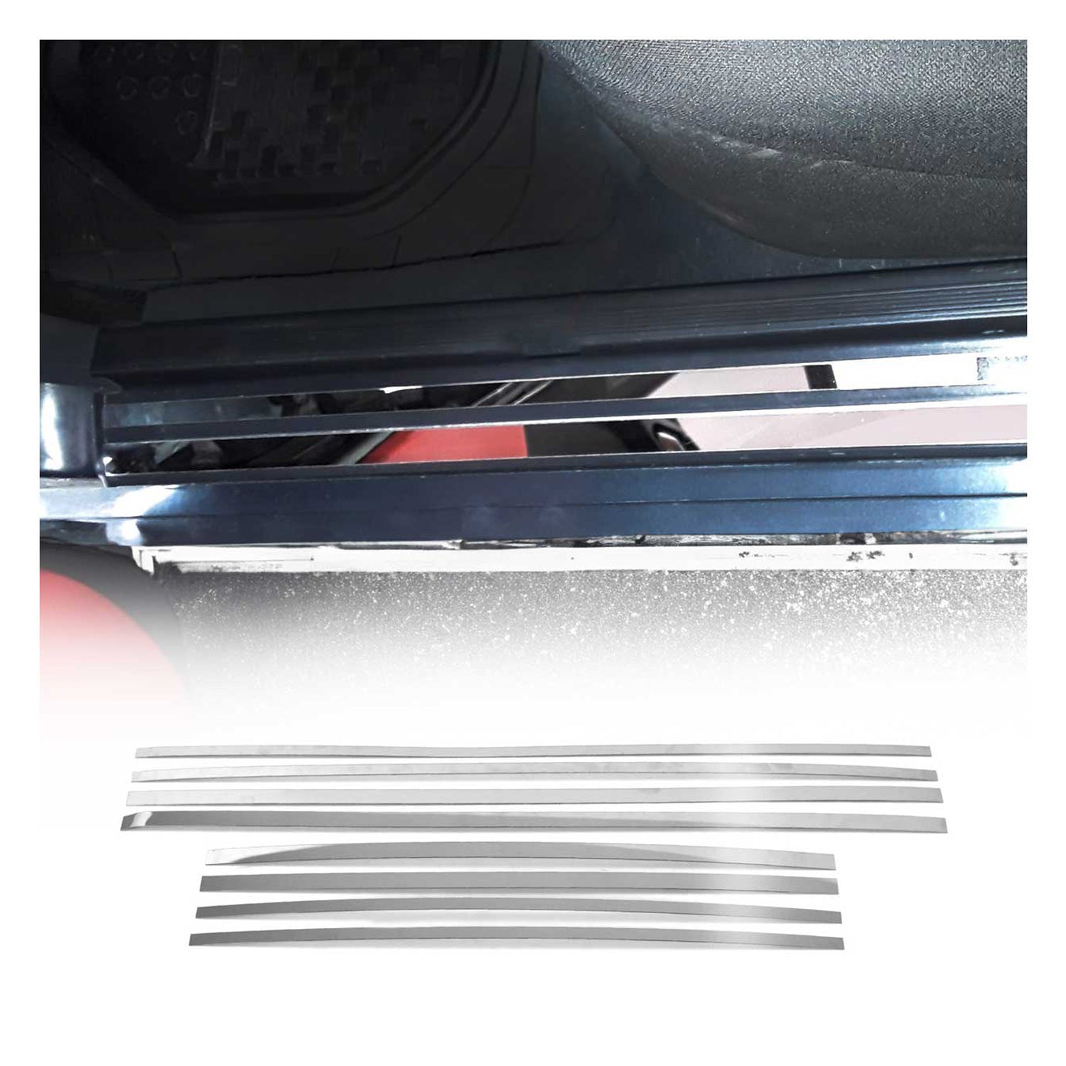 Einstiegsleisten Türschweller für Mercedes W210 1995-2003 Edelstahl Chrom 8tlg