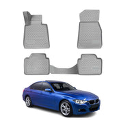 OMAC Gummimatten Fußmatten für BMW 3er F30 2012-2019 Grau 4 tlg
