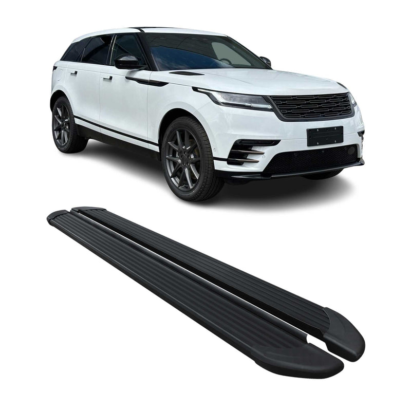 Trittbretter Seitenschweller für Range Rover Velar 2017-2025 Alu Schwarz 2 tlg