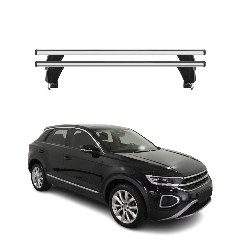 Menabo Dachträger Grundtäger für VW T-Roc 2017-2025 50kg Aluminium Silber 2 tlg