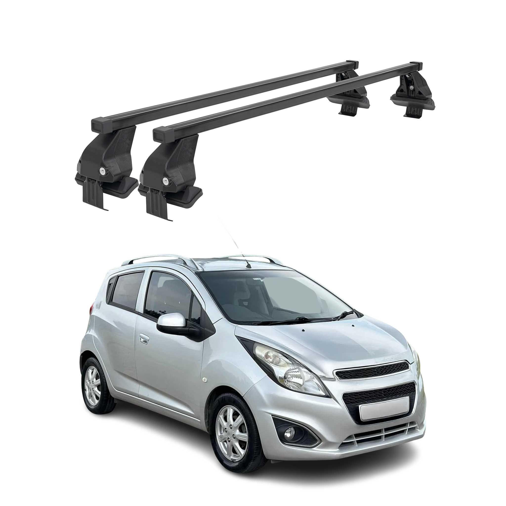 Menabo Dachträger Grundtäger für Chevrolet Spark M400 2015-2022 50kg Schwarz 2x