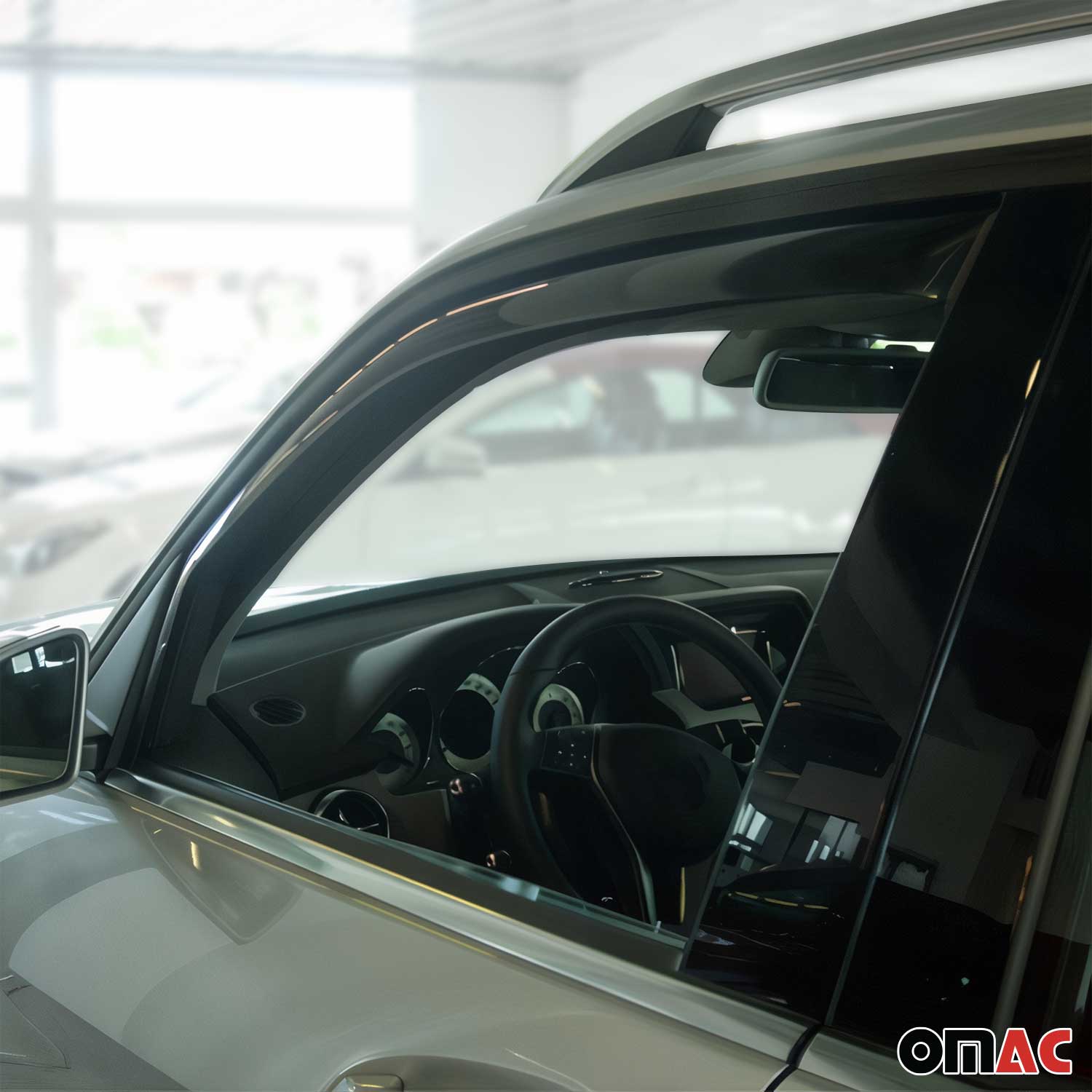 Windabweiser Regenabweiser für Mercedes GLK 2008-2015 Dunkel Acryl 2tlg