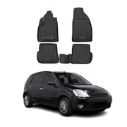 OMAC Gummimatten Fußmatten für Ford Fiesta 2001-2008 TPE Automatten Schwarz 4x