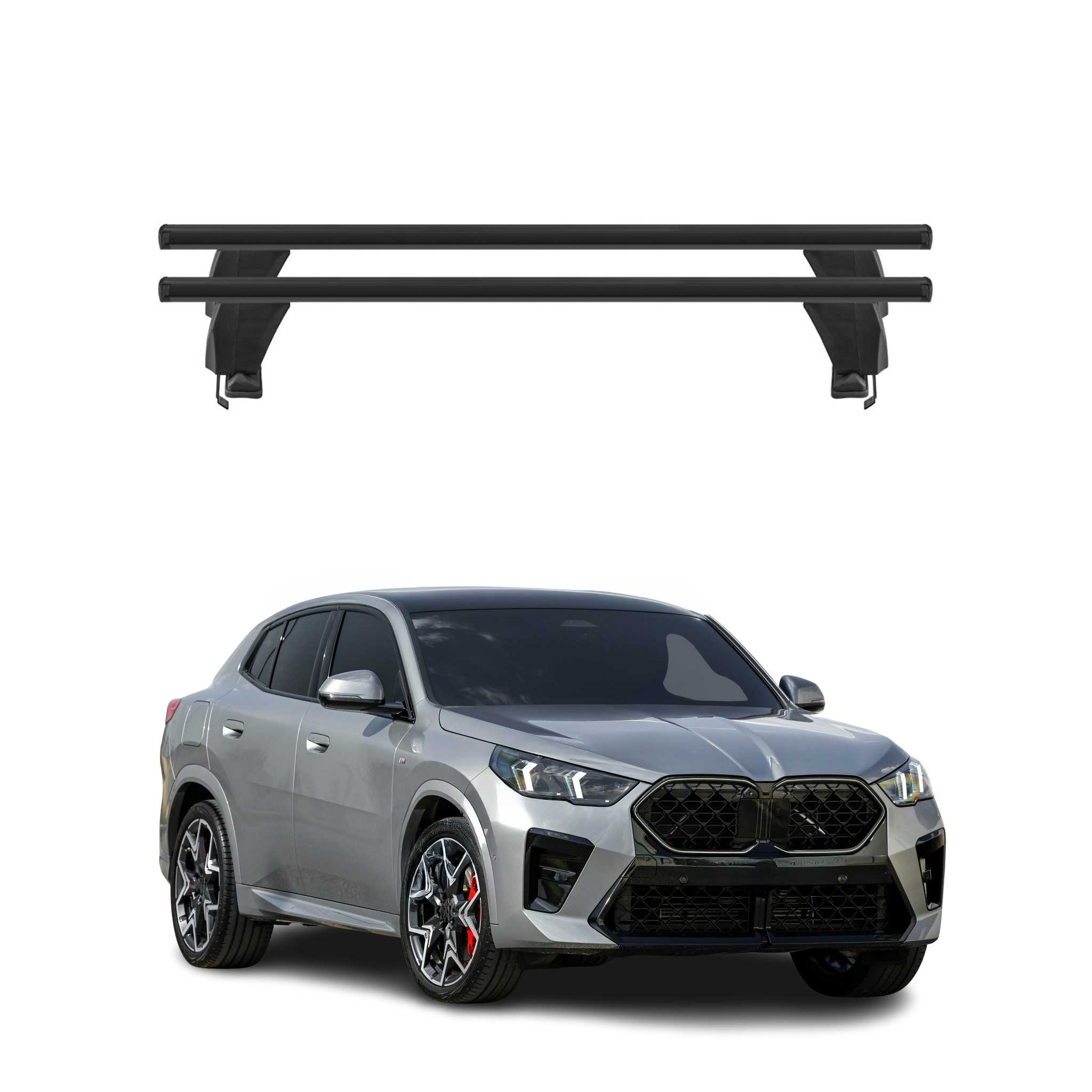 Menabo Dachträger Grundträger für BMW X2 U10 2023-2026 Alu Schwarz 2tlg