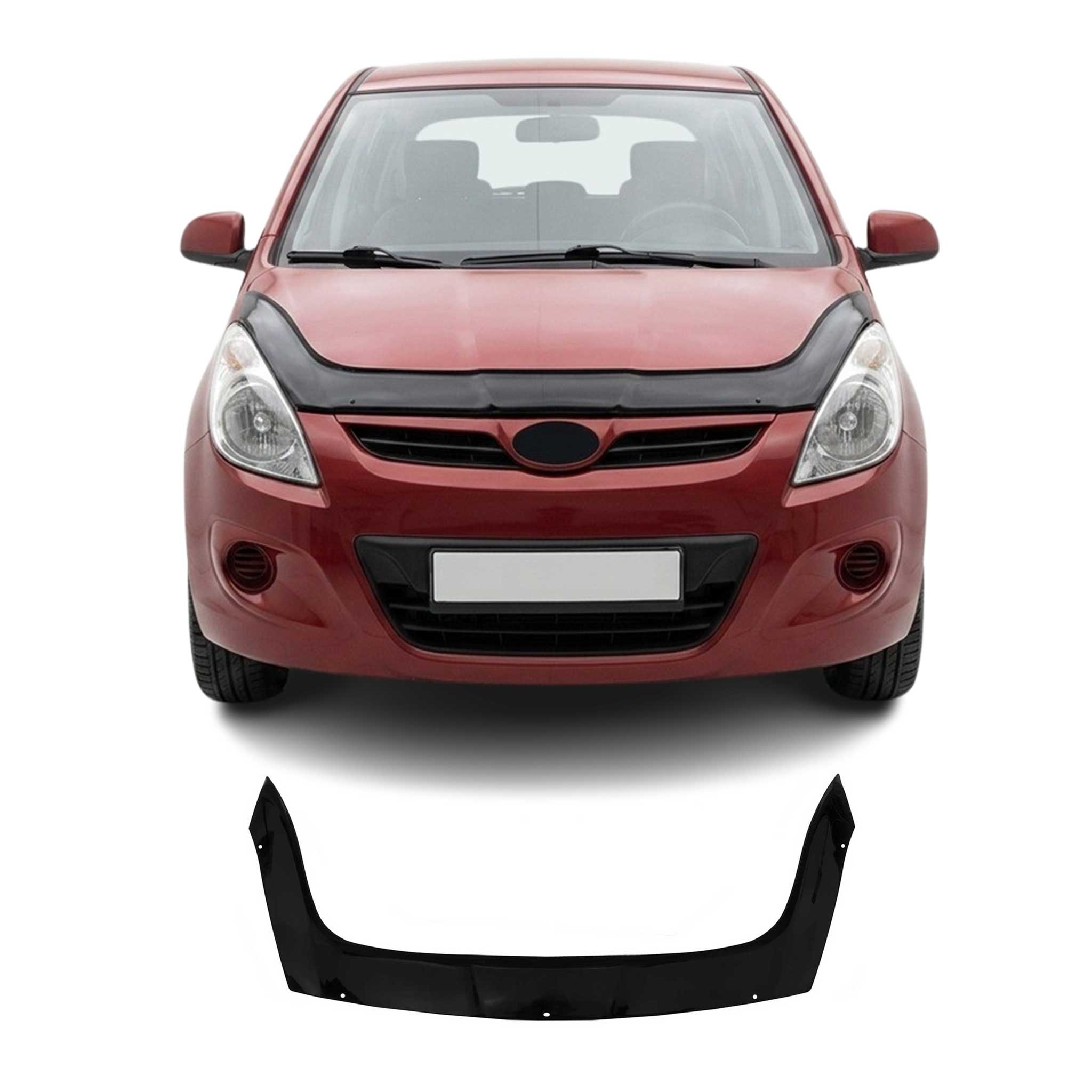 Motorhaube Deflektor Insekten Steinschlagschutz für Hyundai i20 2008-2012 Dunkel