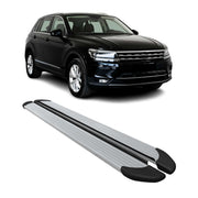 Seitenschweller Trittbretter Schweller für VW Tiguan Allspace 2016-2023 Alu Grau