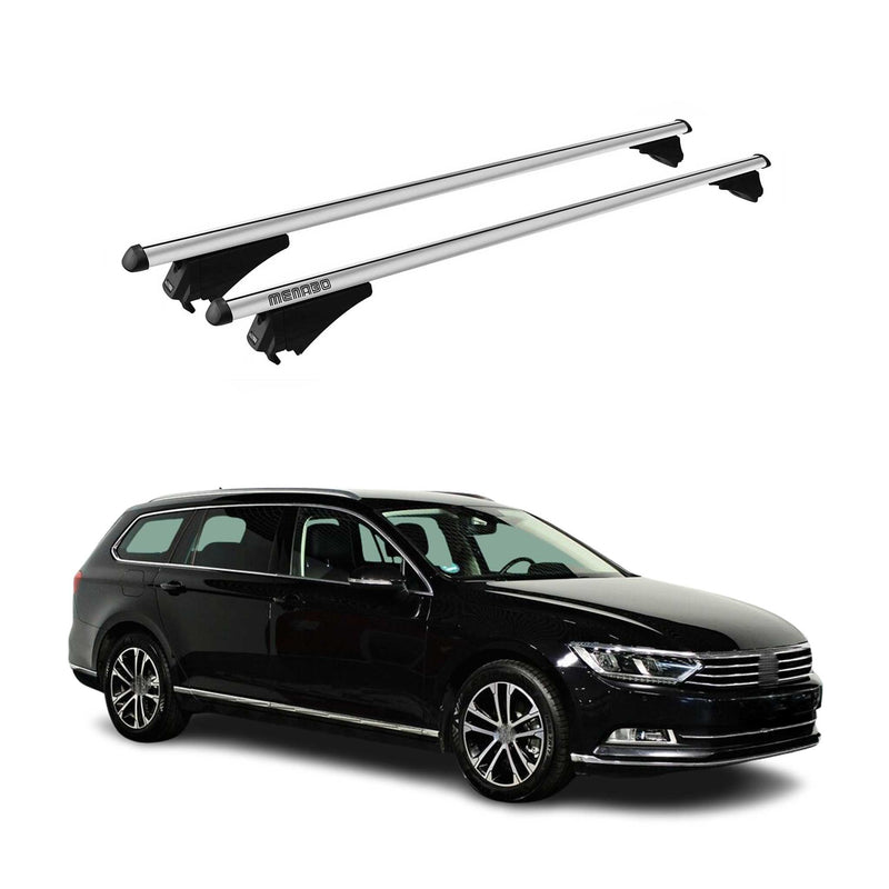 Menabo Dachträger Grundtäger für VW Passat B8 Variant 2014-2019 75kg Alu Grau 2x